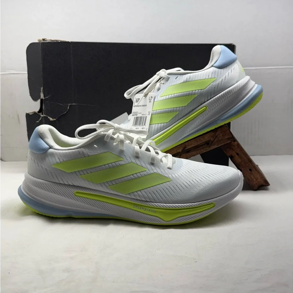 Adidas Supernova Ease M Running Shoes Men's size 11 White Silver Yellow IH0795